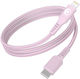 Bigben Connected USB-C/Lightning 3A Power Delivery 60W 1.2m Заряден Кабел Розов