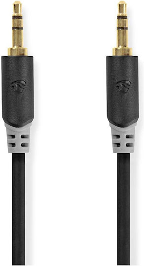 Nedis Audio Cable Stereo Round 2 Connectors Jack 3.5mm Male 2m Charcoal-grey