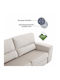 Sofazip Topper Impermeabil Husă Elastică Canapea cu patru locuri Cappuccino 90x200cm 1buc
