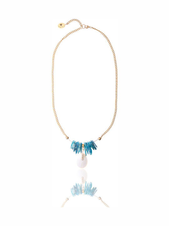 The Gem Stories from Gold Plated Steel with Pearls
