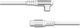 Force Power Usb-c To Usb-c 60w 3a Angled Reinforced Charge Sync Cable 2m White