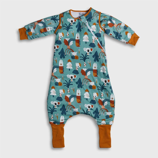 Tender Winter Baby Sleeping Bag with Detachable Sleeves Turquoise