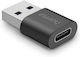 HAMA Μετατροπέας USB-A male σε USB-C male 1τμχ 00200357