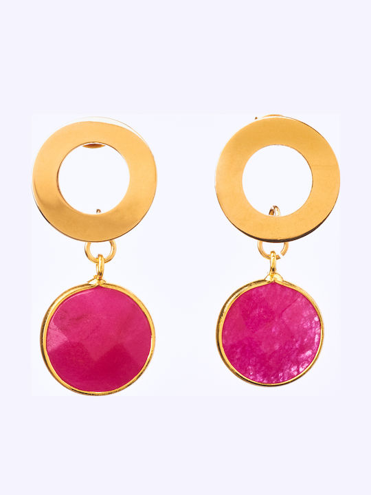 The Gem Stories Cercei Placat cu aur cu Pietre The Gem Stories Cercei Placat cu aur cu Pietre