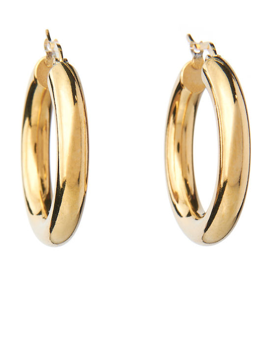The Gem Stories Earrings Hoops Gold Plated with Stones
