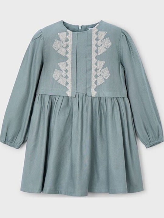 Mayoral Boho Style Kinderkleid Langärmelig Mint...