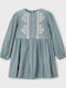 Boho Style Kinderkleid Langärmelig Mint, Green