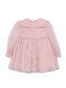Children's Dress Long Sleeve Tulle Rose Petal