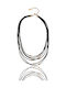 The Gem Stories Necklace From Gold Plated Black Steel