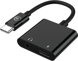 Bigben Connected Аудио Адаптер USB-C към Джак 3.5мм Зарядно USB-C 60W Компактен 12см Черен Bigben Connected Аудио Адаптер USB-C към Джак 3.5мм Зарядно USB-C 60W Компактен 12см Черен