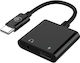 Bigben Connected Audio Adapter Usb-c To Jack 3.5mm Charge Usb-c 60w Compact 12cm Black