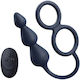 Double Cock Ring Anal Beads Remote Control
