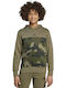 Fleece Kids Sweatshirt with Hood Olive Camo
