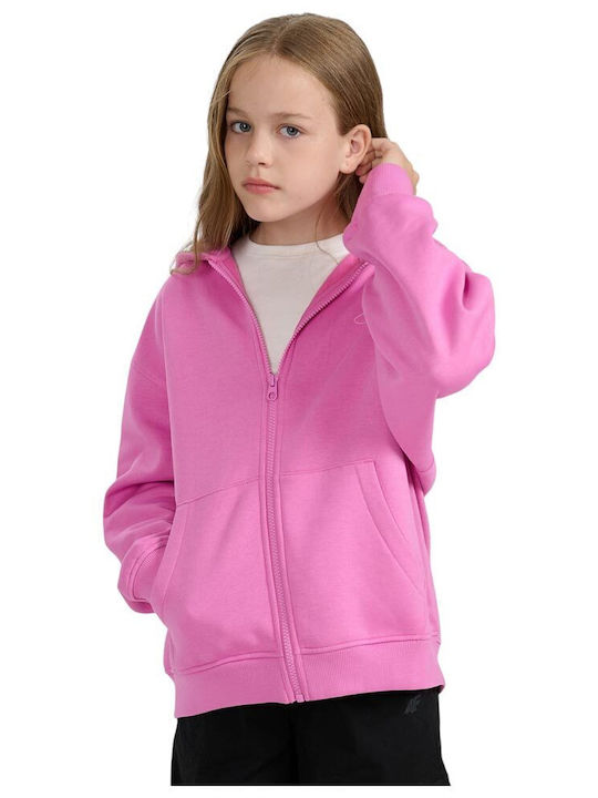 Cardigan pentru copii De bumbac cu Glugă Roz