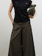 Damen Bluse Kurzärmelig Black