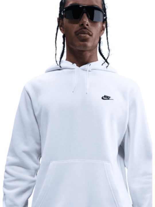 Nike Club Sweatshirt with Hood White