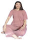 RoNeX Sommer Damen Pyjama-Set Salmon