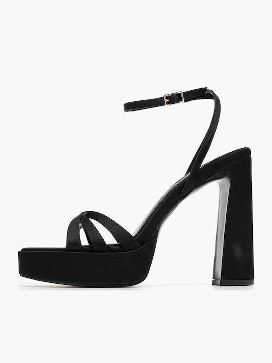 Fleet Fabric Sandals Black