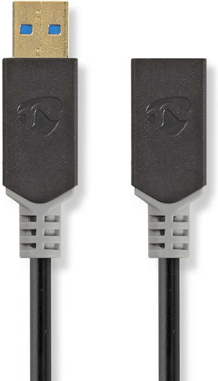 Nedis Cablu Usb 3.2 Gen 1 Usb-a Tată La Usb-a Mamă 5 Gbps 2m Negru