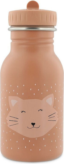 Trixie Kids Water Bottle Stainless Steel Non Spill Mrs Cat 350ml