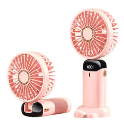 Tragbarer Ventilator 5 Geschwindigkeiten N15 Usb-c 2a 1800mah Kompakt Leichtgewicht Set Aufkleber Rosa