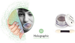 Andreia Holographic Nail Design Pink Powder