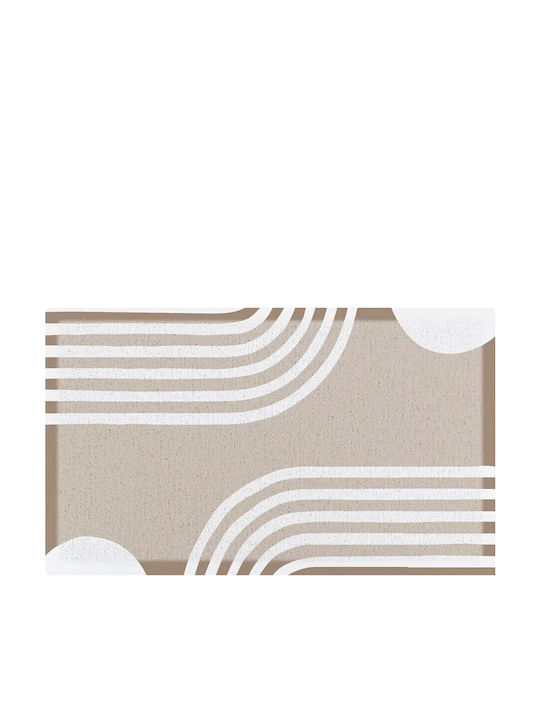 Artsy Mats Entrance Mat Anti-slip Abstract Lines Beige Beige 70x40cm