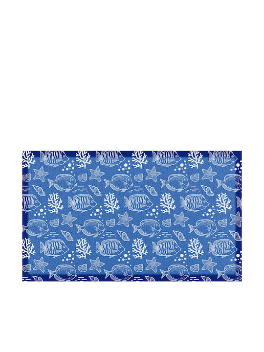 Artsy Mats Πατάκι Εισόδου Αντιολισθητικό Fish Μπλε 70x40εκ.