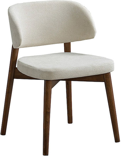 Siena Dining Room Wooden Chair Walnut-ecru 48x50x81cm