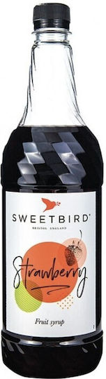 Sweetbird Syrup for Cocktails with Flavor Strawberry 1000ml