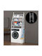 Floor Bathroom Shelf Metallic White