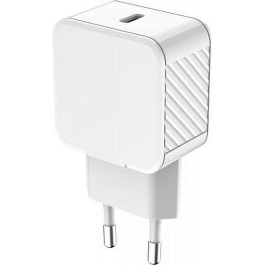 BigBen Connected TTEC Handyladegerät Ohne Kabel mit USB-C Ausgangsanschluss 30W Stromlieferung Weiß