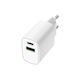 Încărcător Fără Cablu cu Port USB-A și Port USB-C 18W Livrarea energiei Albς (Grab 'N Go)