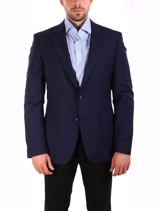 Boss Men's Suit Jacket Slim Fit Blue