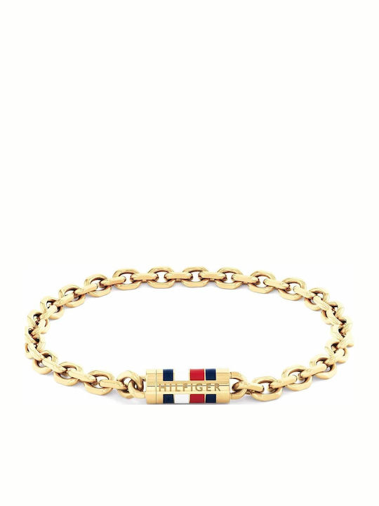 Tommy Hilfiger Brățară Pentru Bărbați Din Oțel Placat Cu Aur 21cm
