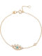 George Art Jewels Women's Bracelet with design Eye made of Gold 9K with Zircon