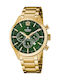 Festina Men's Watch Chronograph Battery with Gold Stainless Steel Bracelet