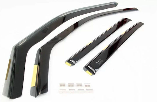 Heko Set of Windbreakers Front and Rear Car Dark Fime for Audi Q5 2024+ 4pcs