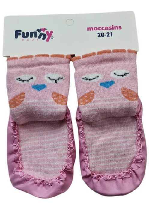 Minissa Kinder Haussocken Pink