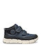 Flexyper Παιδικά Sneakers High Ανατομικά με Σκρατς Navy Μπλε