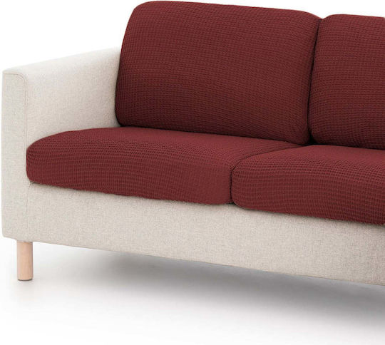 Sofazip Elastische Abdeckung für Dreisitziges Sofa Brick Color 185εκ. 1Stück SZCUSHCARAMIZIU