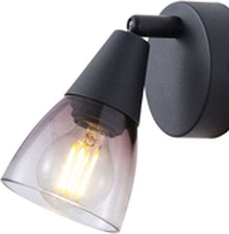 Eurolamp Μονό Σποτ με Ντουί E14 σε Μαύρο Χρώμα
