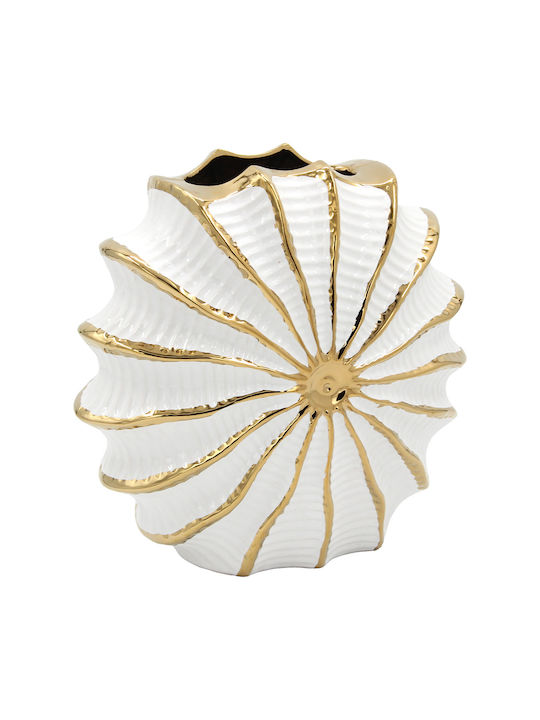 Keskor Decorative Vase White 22x13x23cm