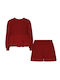 Kids' Set with Shorts Summer 2pcs Burgundy