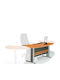 Schreibtisch Executive Holz Cherry/dark grey 180x80x75cm