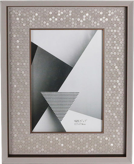 Wooden Photo Frame with Gray Frame