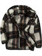Kinderstrickjacke mit Kapuze Schwarz