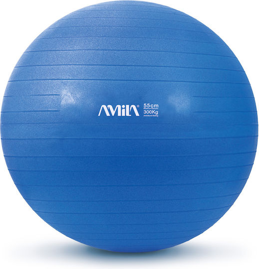 AMILA Μπάλα Pilates 55cm σε Μπλε Χρώμα