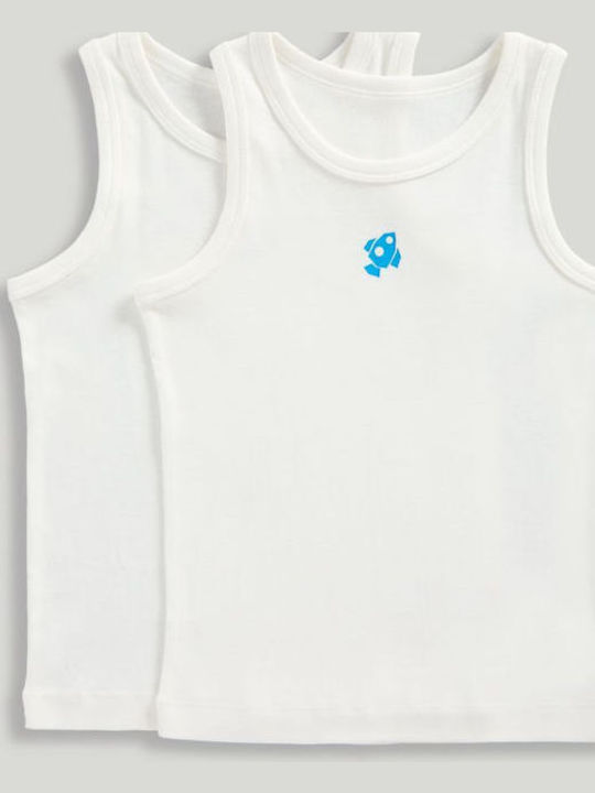 Mothercare Σετ Παιδικά Φανελάκια Λευκά 2τμχ