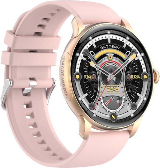 Eko Timelapse Aluminium Smartwatch με Παλμογράφο (Ροζ)